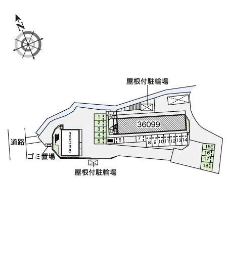 ★手数料０円★四條畷市清瀧 月極駐車場